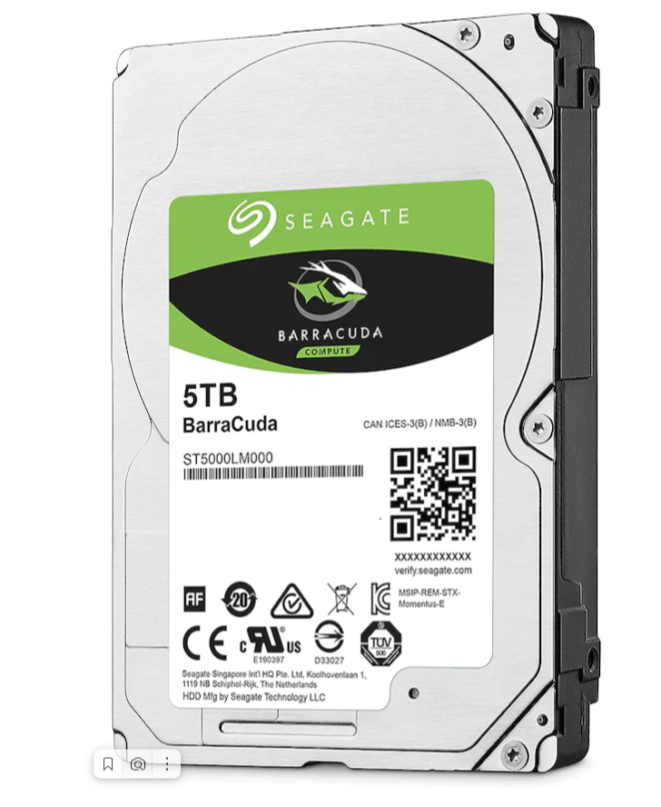 Seagate Barracuda 5 TB 2.5''  ST5000LM000 Harddisk (2 YIL TÜRKİYE GARANTİLİ