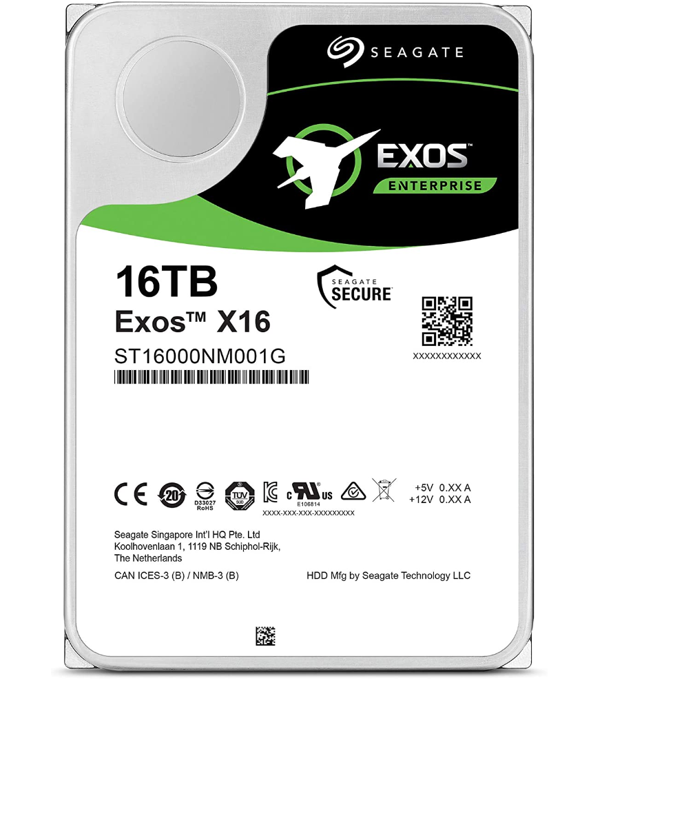 Seagate Exos 16TB 3.5 SATA ST16000NM001G Harddisk