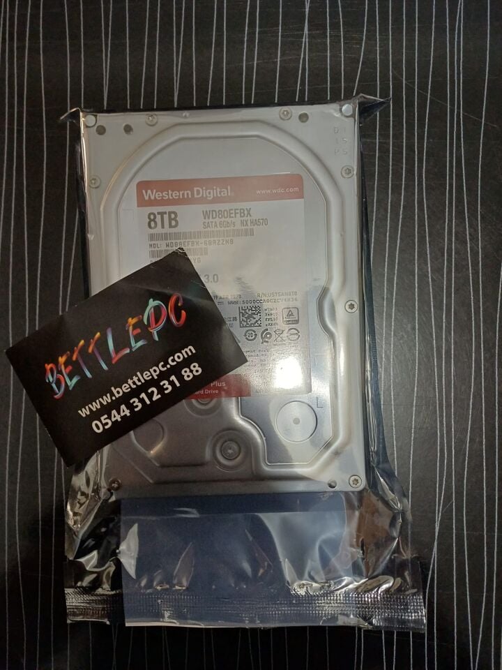 WD Red Plus Nas 8TB 3.5'' SATA WD80EFBX Harddisk (2 YIL TÜRKİYE GARANTİLİ)