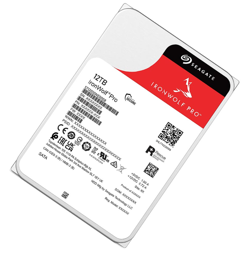 Seagate IronWolf Pro NAS 12TB  3.5” ST12000NE0008