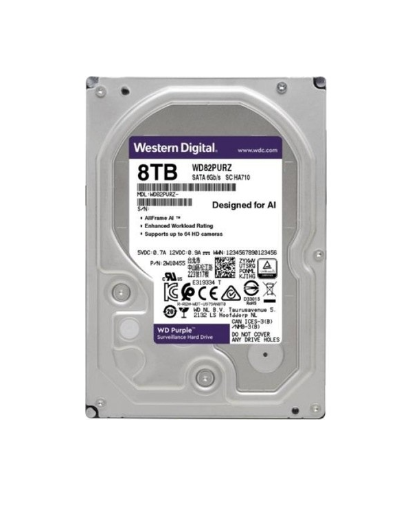 WD Purple 8 TB 3.5'' WD82PURZ Harddisk (2 YIL TÜRKİYE GARANTİLİ)