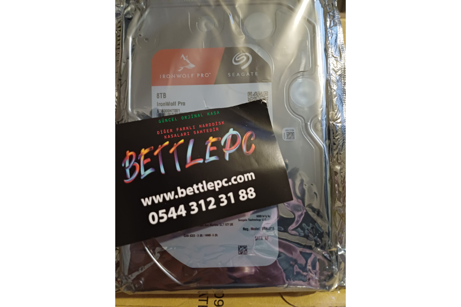 Seagate Ironwolf Pro ST8000NT001 3.5'' 8 TB 7200 RPM SATA 3 NAS HDD (5 YIL TÜRKİYE GARANTİLİ)