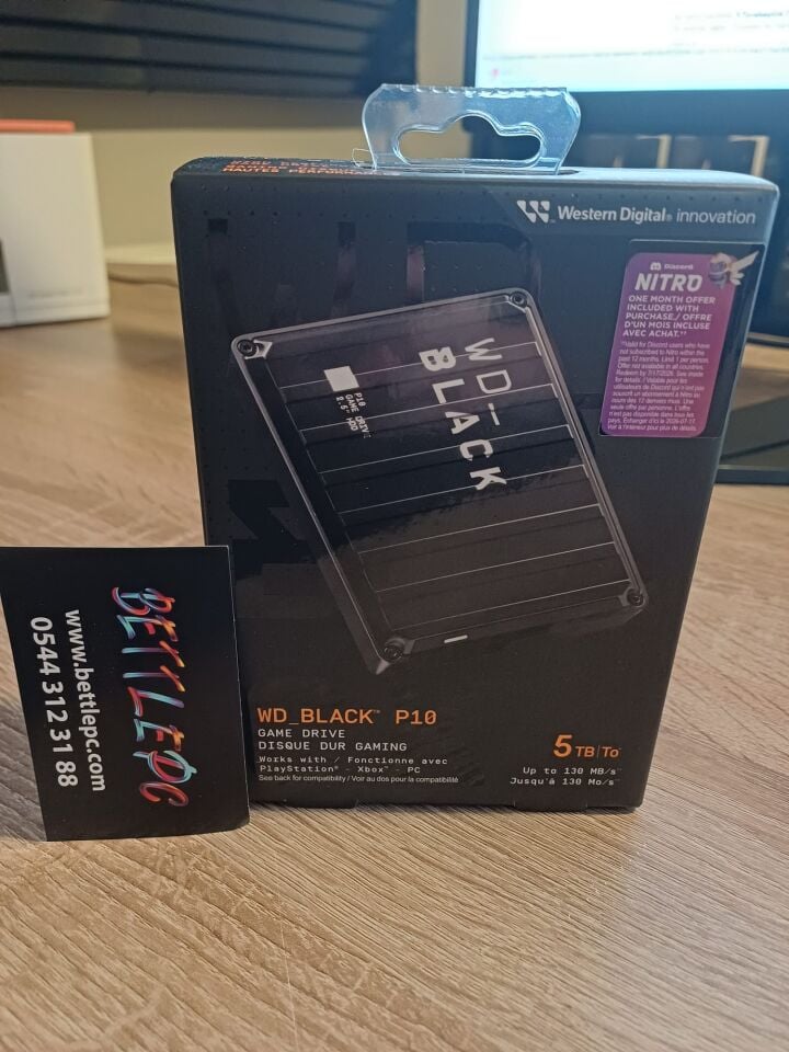 WD 5 TB 2.5'' USB 3.2 Black P10 Game Drive WDBA3A0050BBK-WESN   Taşınabilir Disk Siyah (2 YIL TÜRKİYE GARANTİLİ)