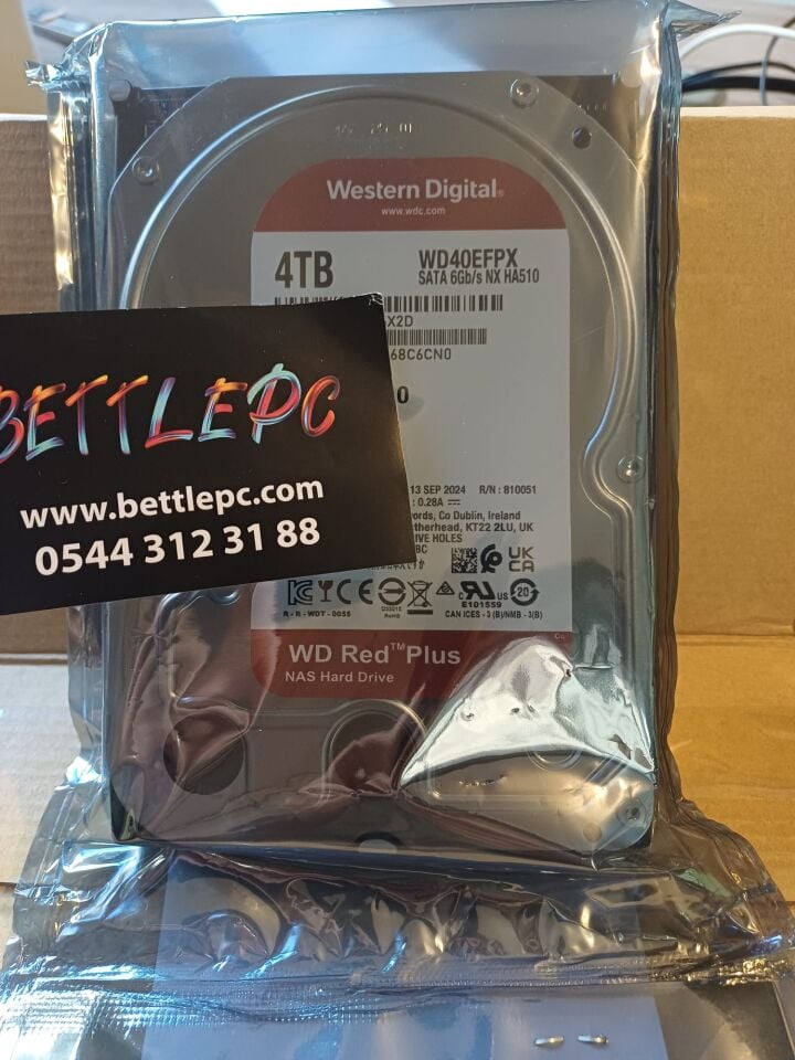 Wd 4Tb Wd40Efpx Red Plus 5400Rpm 256Mb Harddisk (2 YIL TÜRKİYE GARANTİLİ)