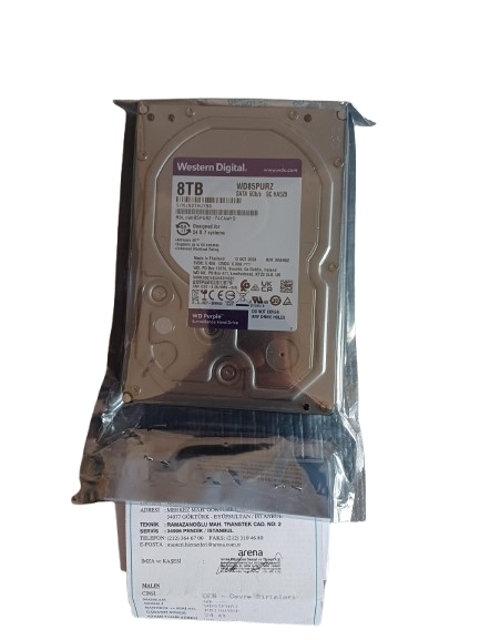 WD Purple 8 TB 3.5''  WD85PURZ SATA 3.0 5460 RPM  Harddisk