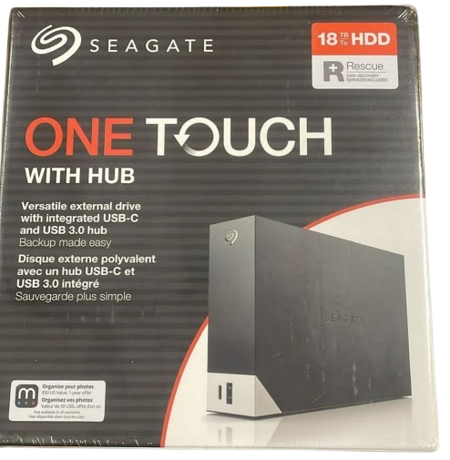 Seagate One Touch 18 TB 3.5'' USB-C USB 3.0 STLC18000400 Taşınabilir Disk (2 YIL TÜRKİYE GARANTİLİ)