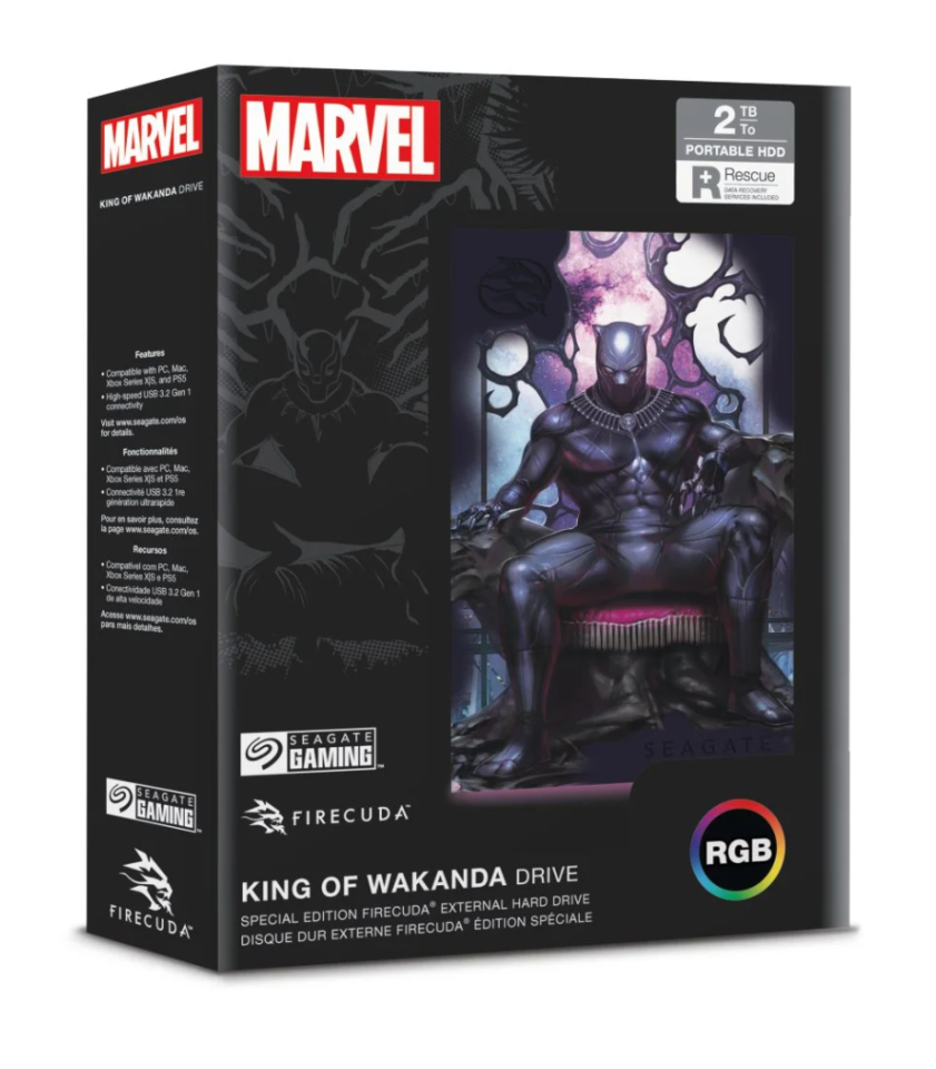 Seagate 2tb Phenom 2 - King Of Wakanda (Walmart) - Marvel