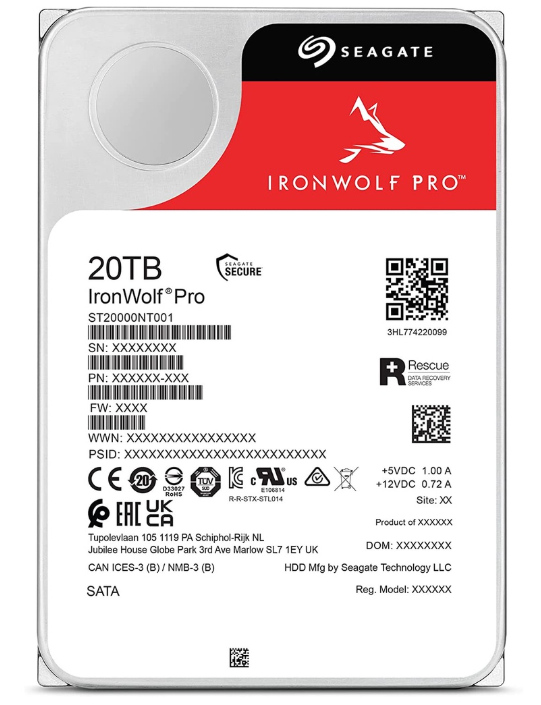 20 TB SEAGATE 3.5 IRONWOLF PRO SATA3 7200RPM 256MB ST20000NT001 (5 YIL TÜRKİYE GARANTILI)