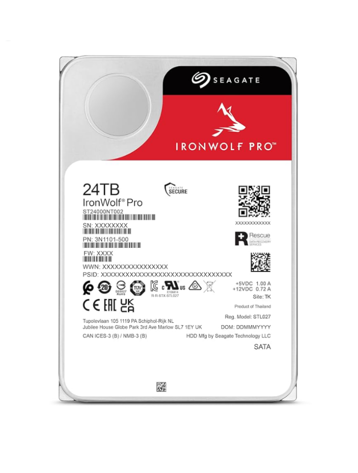 Seagate IronWolf Pro ST24000NT002 SATA 3.0 7200 RPM 3.5'' 24 TB Harddisk (2 YIL GARANTILI)