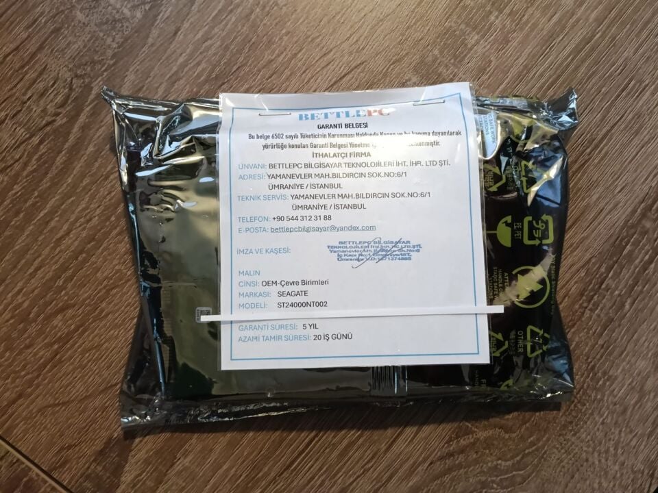 Seagate IronWolf Pro ST24000NT002 SATA 3.0 7200 RPM 3.5'' 24 TB Harddisk (5 YIL GARANTILI)