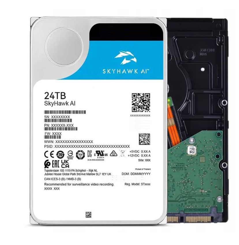 Seagate SkyHawk ST24000VE002 SATA 3.0 512MB Cache 7200RPM 3.5'' 24 TB Harddisk (5 YIL RESMİ TÜRKİYE GARANTİLİ)
