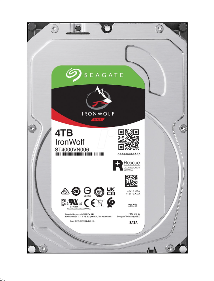 Seagate IronWolf 4 TB 3.5'' NAS SATA ST4000VN006 (3 YIL RESMİ DİSTRİBÜTÖR GARANTİLİ)