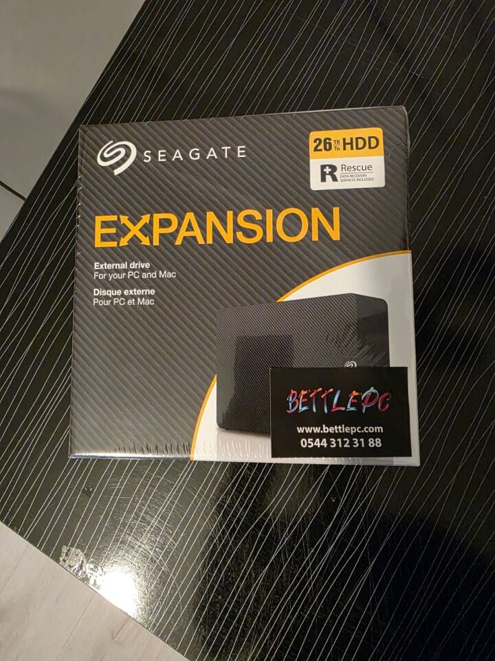 Seagate 26TB STKP26000400 Expansion  External USB 3.0 Desktop Hard Drive (5 YIL TÜRKİYE GARANTİLİ)