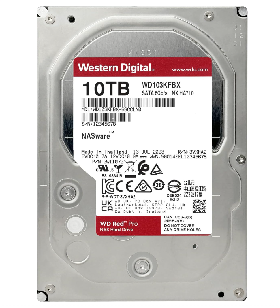 WD Red Pro 10 TB WD103KFBX SATA 3.0 7200 RPM 3.5''  Harddisk  (5 YIL TÜRKİYE GARANTİLİ)
