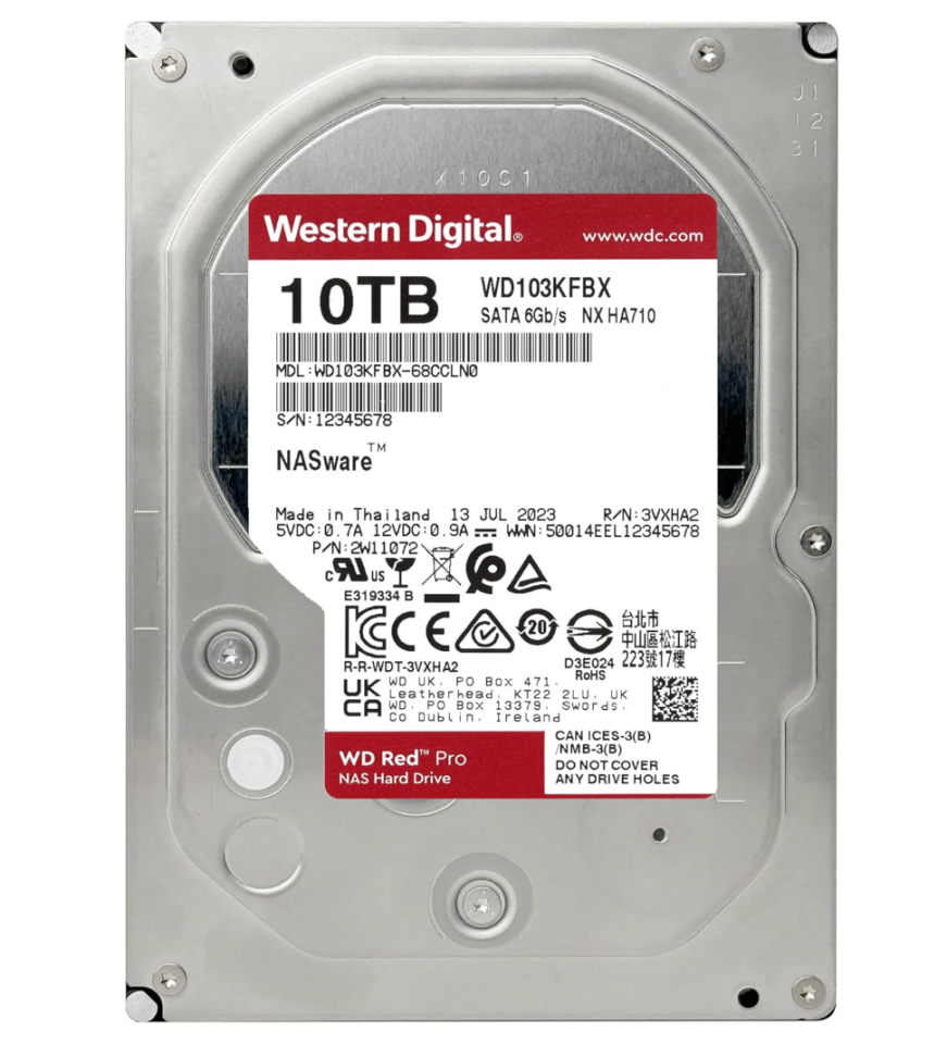WD Red Pro 10 TB WD103KFBX SATA 3.0 7200 RPM 3.5''  Harddisk  (5 YIL TÜRKİYE GARANTİLİ)