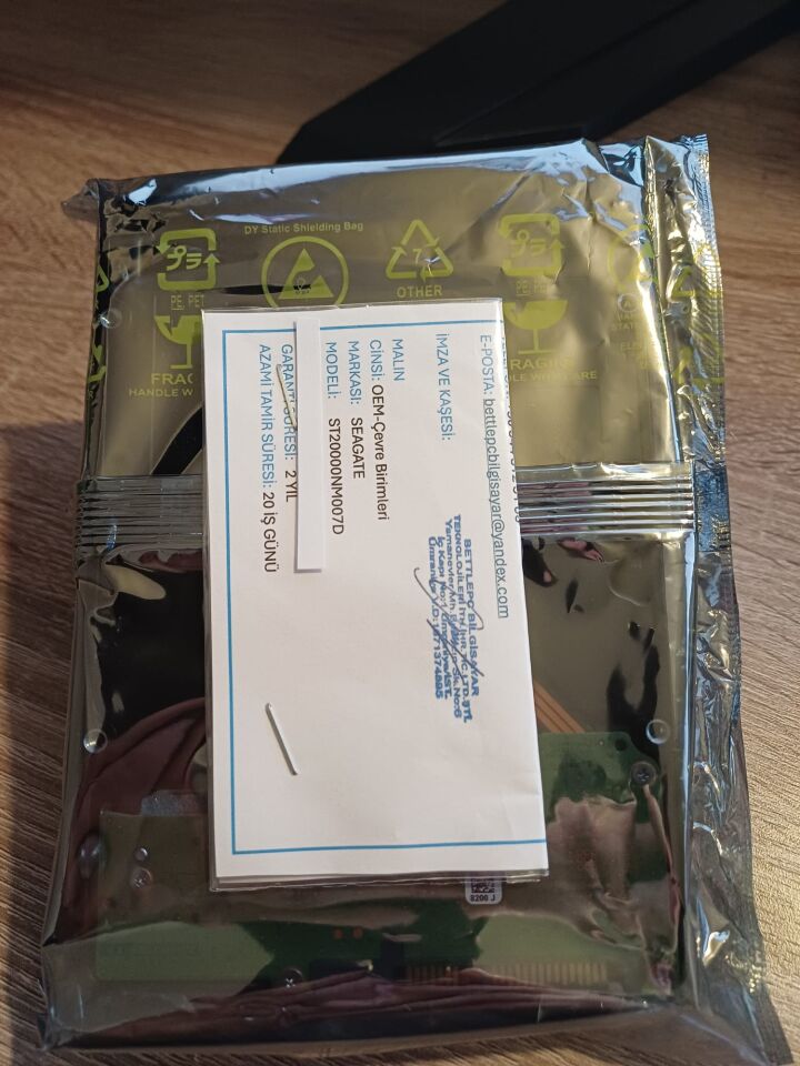 Seagate Exos X20 ST20000NM007D SATA 3.0 7200 RPM 3.5'' 20 TB Harddisk  ( 2 YIL TÜRKİYE GARANTİLİ)