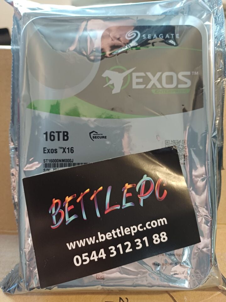 Seagate Exos 16 TB  SATA 3.0 7200 RPM 3.5'' ST16000NM000J Harddisk (2 YIL TÜRKİYE GARANTİLİ)