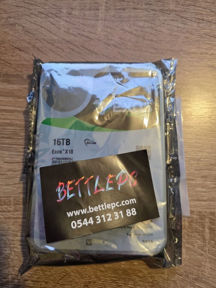Seagate Exos 16 TB  SATA 3.0 7200 RPM 3.5'' ST16000NM000J Harddisk (2 YIL TÜRKİYE GARANTİLİ)