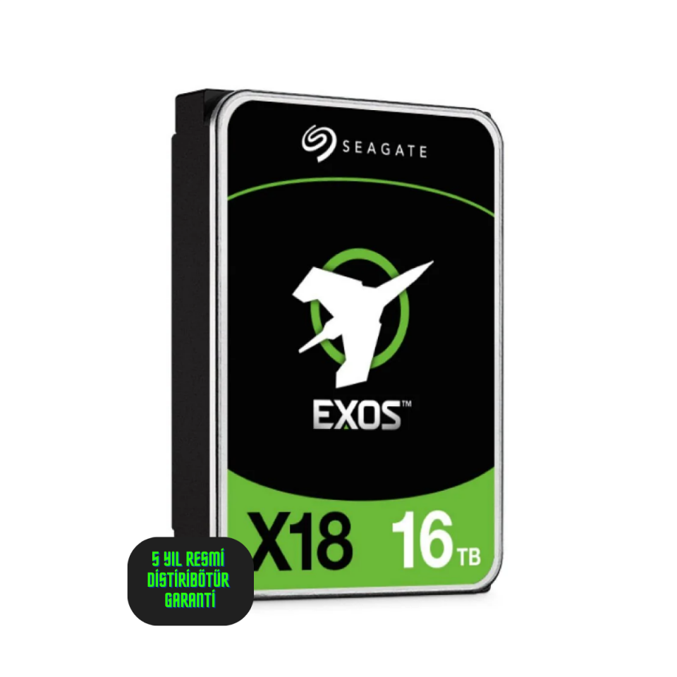 Seagate Exos X18 16 TB SATA 3.0 7200 RPM 3.5'' ST16000NM001J Harddisk (5 YIL RESMİ DİST GARANTİLİ)