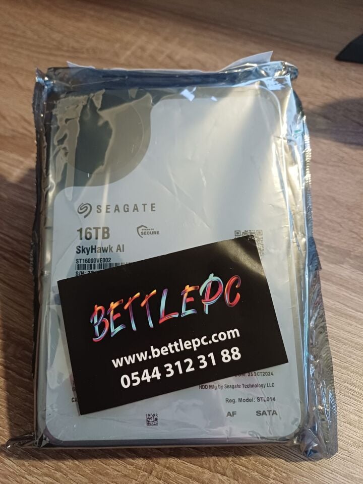 Seagate SkyHawk AI ST16000VE002 SATA 3.0 7200 RPM 3.5'' 16 TB Harddisk (2 YIL TÜRKİYE GARANTİLİ)