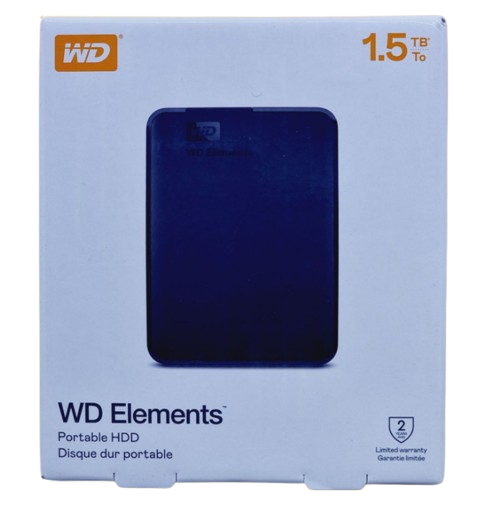 WD Elements WDBU6Y0015BBK USB 3.0 2.5'' 1.5 TB Harici Harddisk ( 2 YIL DİST GARANTİLİ)