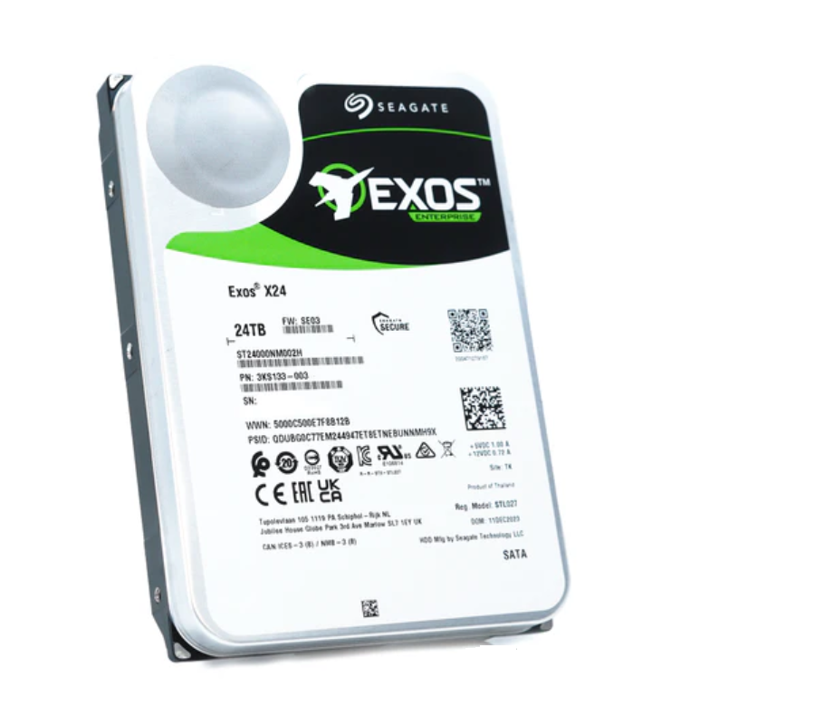 SEAGATE 24 TB 3.5'' EXOS SATA X24 7200RPM 512MB ST24000NM002H (5 YIL RESMI DISTI GARANTILI)