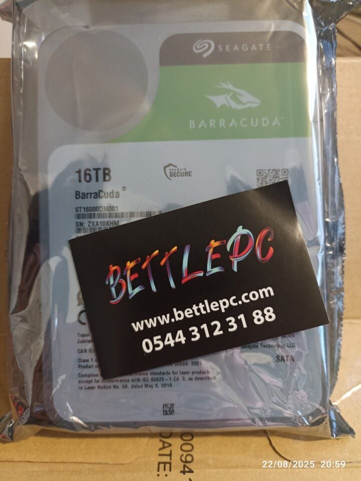 Seagate BarraCuda ST16000DM001 16TB 7200 RPM 512MB Cache SATA 6.0Gb/s 3.5'' Internal Harddisk