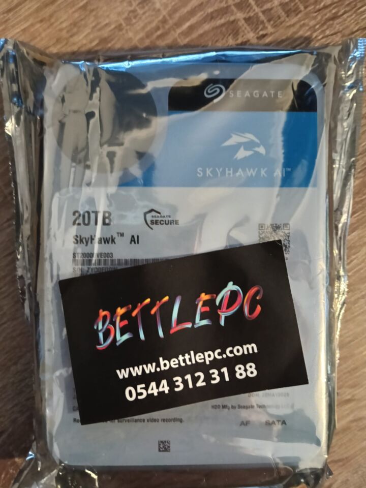 Seagate SkyHawk AI 20 TB 512MB 7200 RPM 3.5'' ST20000VE003 SATA 3.0   Harddisk ( 5 YIL TÜRKİYE GARANTİLİ )