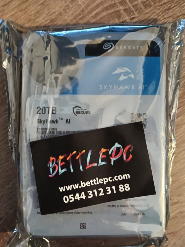 Seagate SkyHawk AI 20 TB 512MB 7200 RPM 3.5'' ST20000VE003 SATA 3.0   Harddisk ( 5 YIL TÜRKİYE GARANTİLİ )