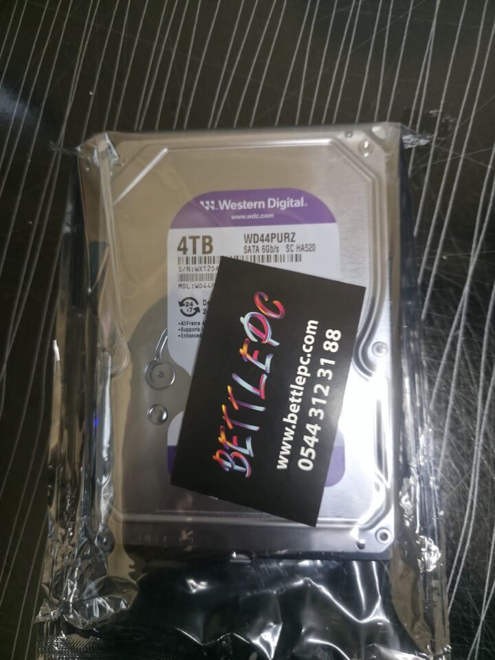 Western Digital Purple WD44PURZ SATA 3.0 5400 RPM 3.5'' 4 TB Harddisk ( 3 YIL RESMİ DİST GARANTİLİ)
