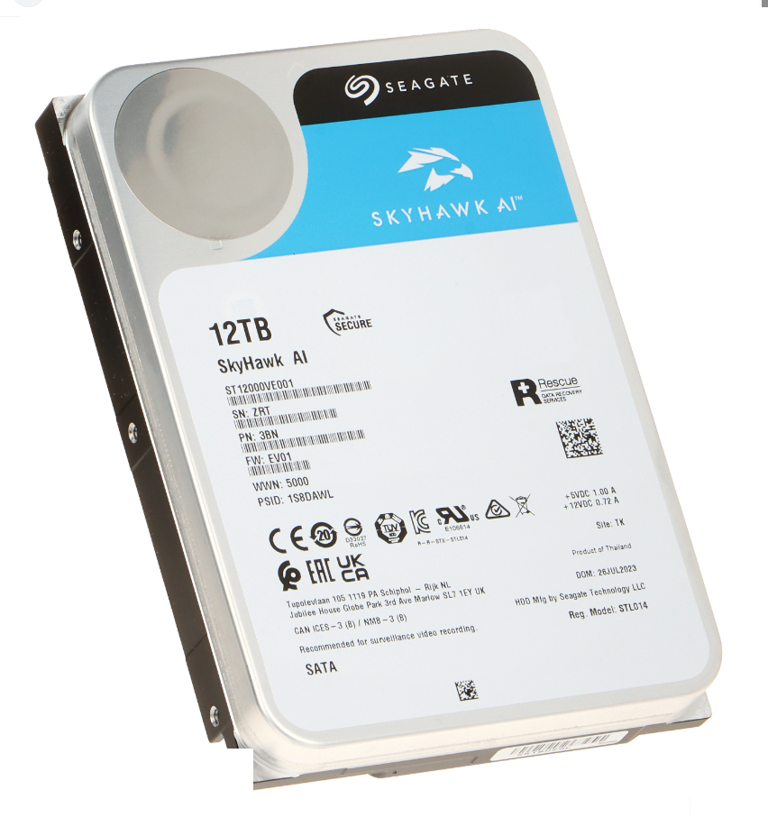 Seagate SkyHawk AI 12 TB SATA 3.0 7200 RPM 3.5''  ST12000VE001 Harddisk ( 2 YIL TÜRKİYE GARANTİLİ )
