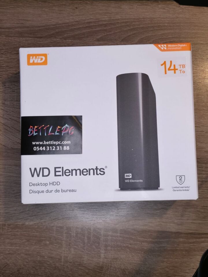 WD Elements 14 TB 3.5'' Desktop WDBWLG0140HBK USB 3.0 Harici Harddisk