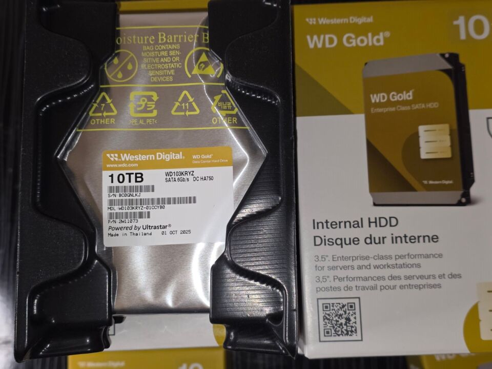 WD Gold 10 TB 512MB Cache 7200 RPM SATA 3.0 3.5'' WD103KRYZ Harddisk (2 YIL TÜRKİYE GARANTİLİ )