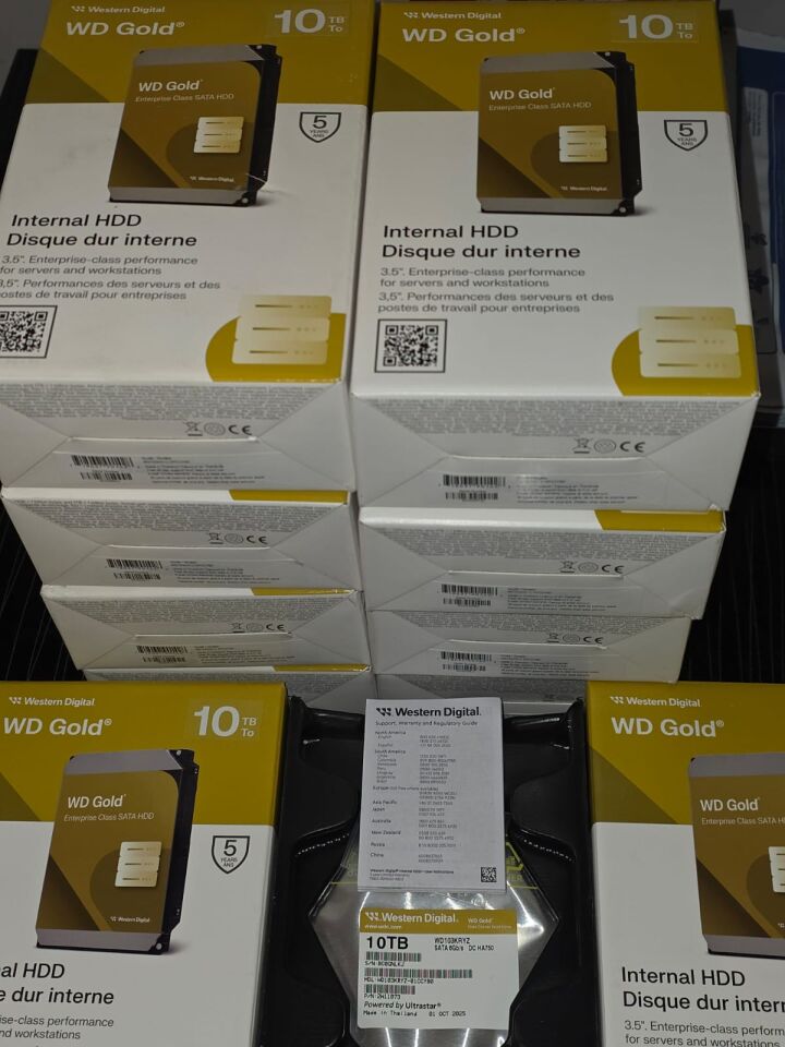 WD Gold 10 TB 512MB Cache 7200 RPM SATA 3.0 3.5'' WD103KRYZ Harddisk (2 YIL TÜRKİYE GARANTİLİ )