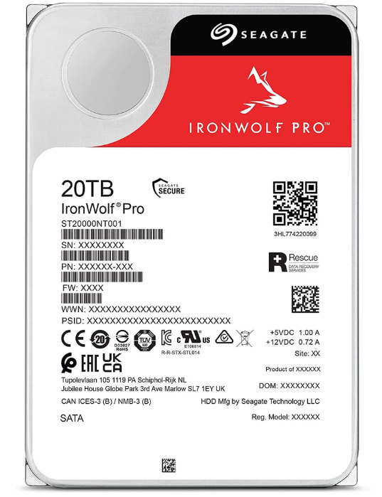 20 TB SEAGATE 3.5 IRONWOLF PRO SATA3 7200RPM 256MB ST20000NT001 (2 YIL TÜRKİYE GARANTILI)
