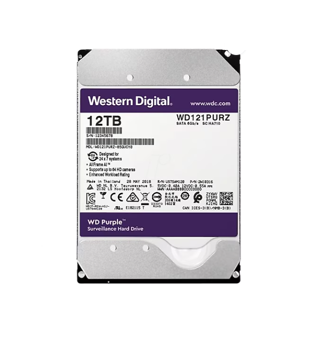 Western Digital Purple Pro WD121PURP SATA 3.0 7200 RPM 3.5'' 12 TB Harddisk ( 2 YIL TÜRKİYE GARANTİLİ )